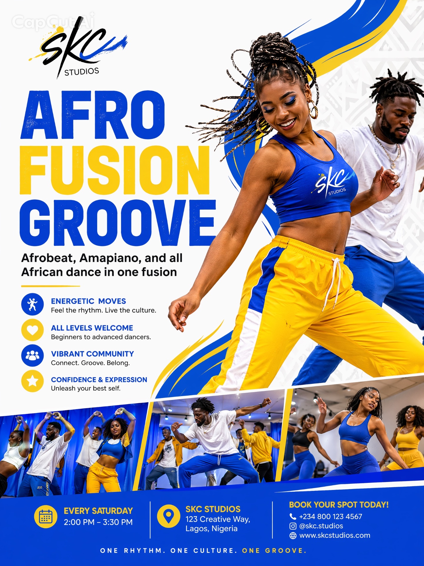 SKC Studios Afro Fusion Groove class poster